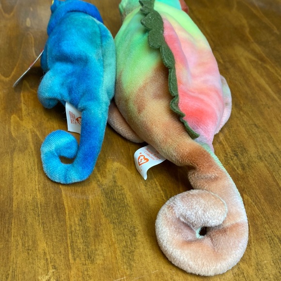 TY Teenie Beanie Baby Iggy the Iguana tie dye 1993 - Picture 10 of 10